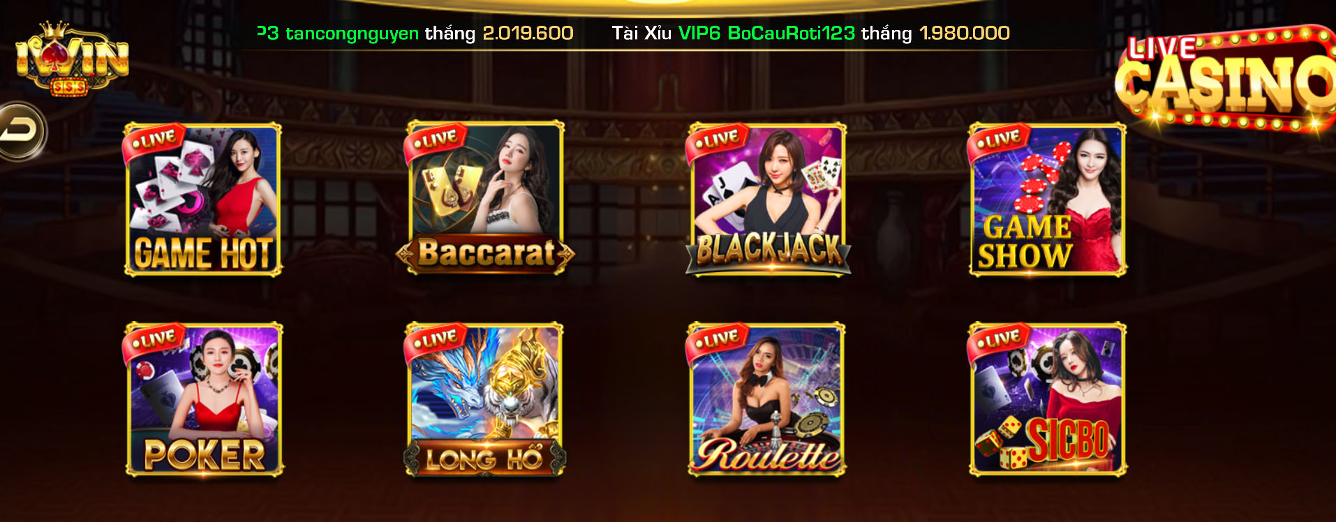 Live casino sexy của iwin cực cuốn hút