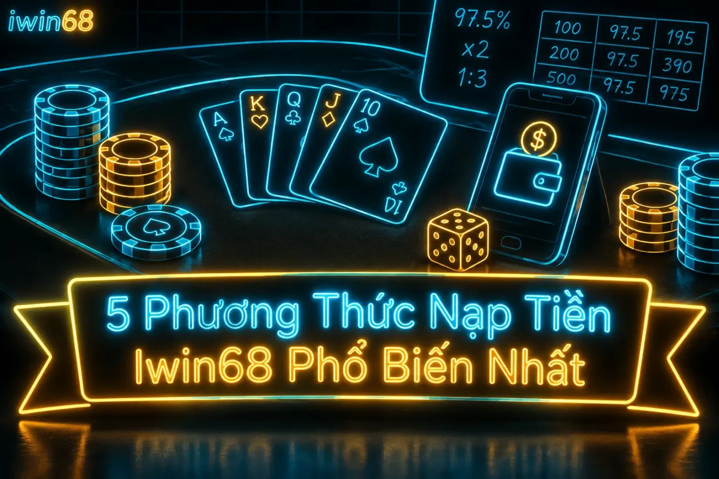 Hiện tại, iwin68 hỗ trợ 5 kênh nạp tiền chính - cách nạp tiền iwin68
