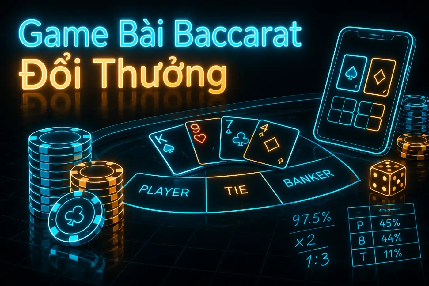 Game bài baccarat đổi thưởng là phiên bản trực tuyến của trò chơi bài Baccarat truyền thống
