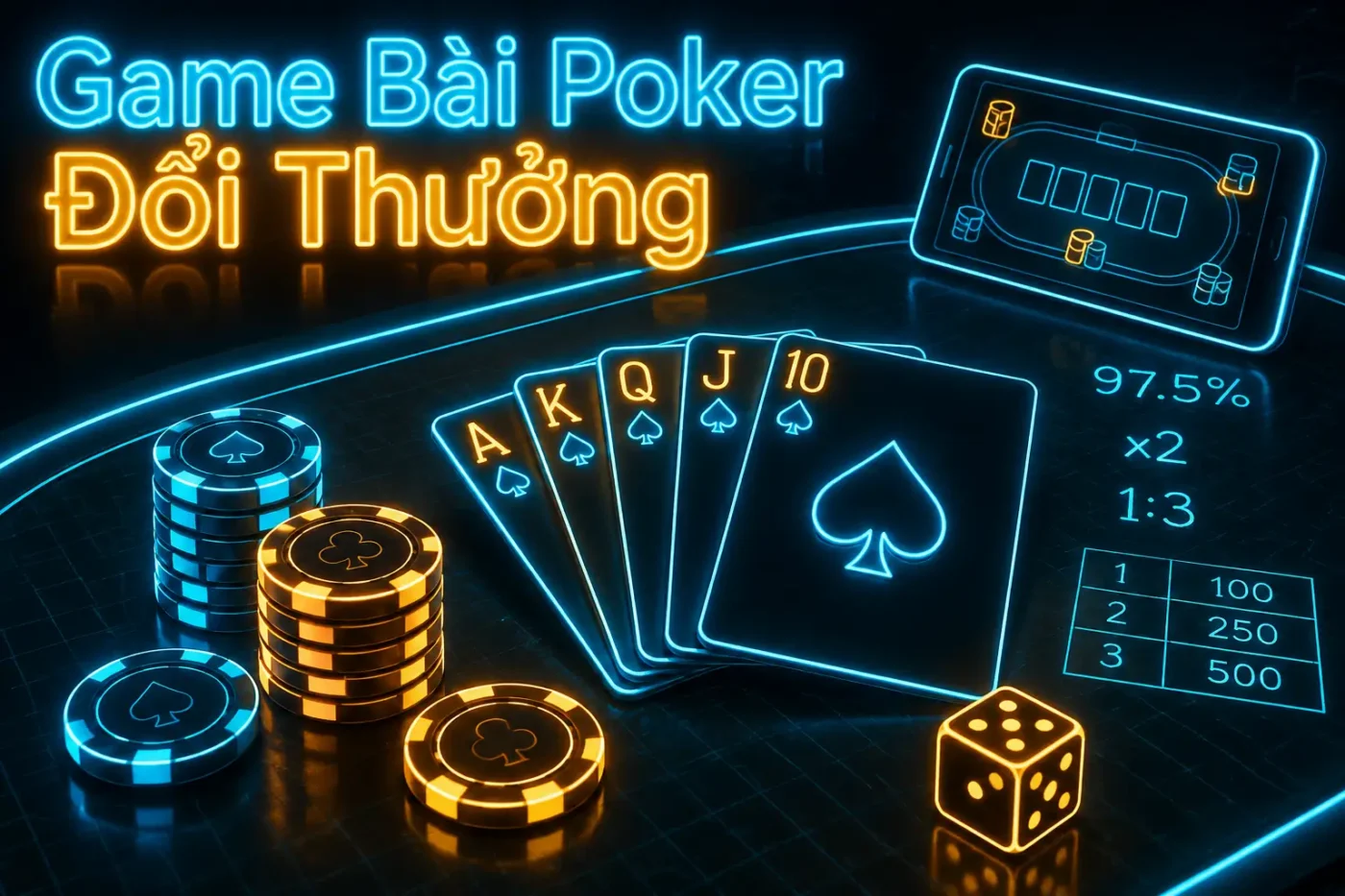 Game bài poker đổi thưởng là hình thức chơi bài poker trực tuyến