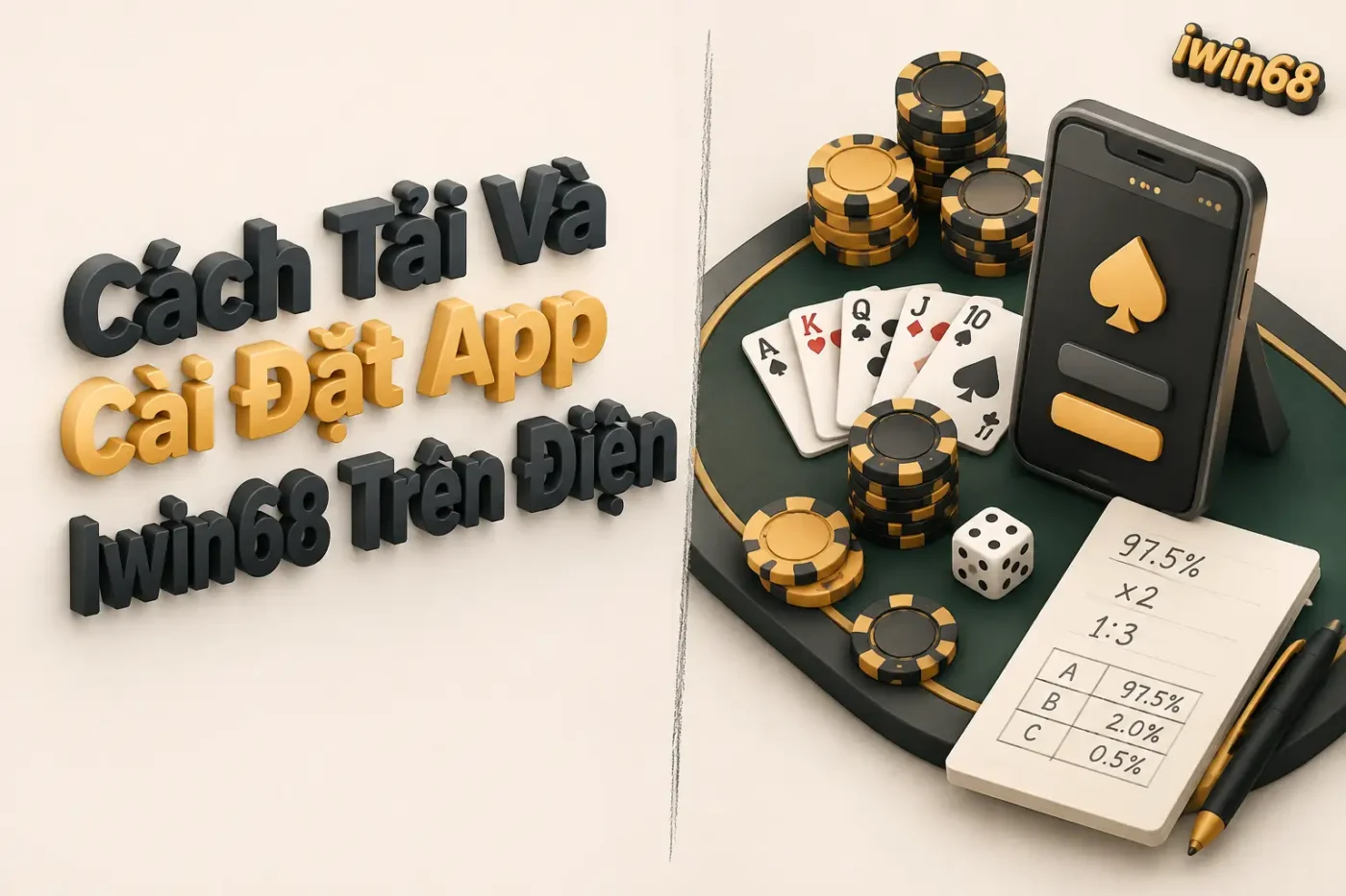 trải nghiệm tốt nhất, bạn nên tải ứng dụng Iwin68 về điện thoại